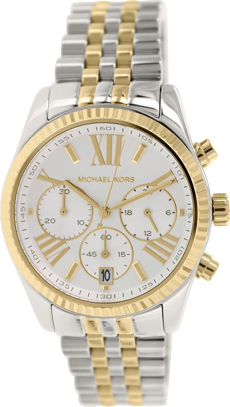 michael kors uhr lexington damen gold silber|michael kors lexington.